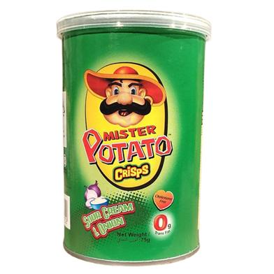 Mister Potato Crisps Sour Cream and Onion 75gm Can image