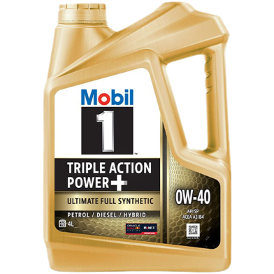 Mobil 1 Triple Action Power 0W-40 Full Synthetic Engine Oil 4L image