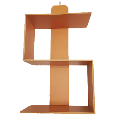 Modern S-Shape Bookshelf 3 Tier image
