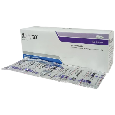 Modipran 20mg Capsule 10's Strip image