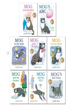 Mog The Cat Books Series 8 Books Collection Set Pack By Judith Kerr (Mog  and The Baby, Mog's ABC, Mog in the Dark, Mog and Bunny, Mog on Fox Night,  Mog and