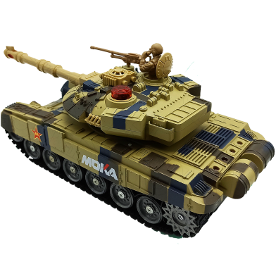 Moka 59d Rechargeable Remote Controlled Military Tank For Kids With Light Music (moka_tank_2052_LY) Light Yellow image