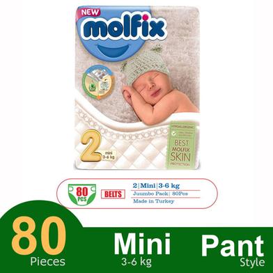 Molfix Pant System Baby Diaper (3-6 kg) (64pcs) image