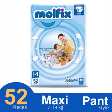 Molfix Pant System Baby Diaper (4 maxi Size) (7-14 kg) (52pcs) image