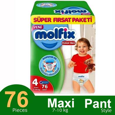 Molfix Pants System Baby Diaper (Maxi) (9-14 kg) (76pcs) image