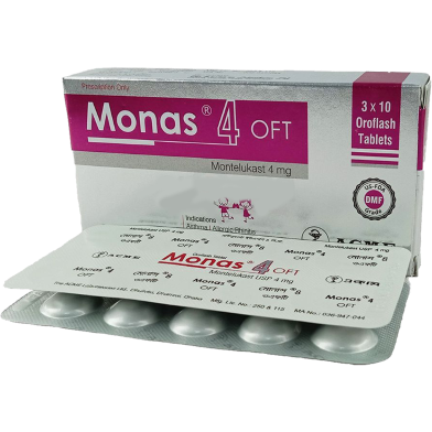 Monas OFT 4 mg 15's Strip Tablet image