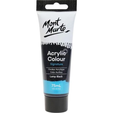 Mont Marte Acrylic Color Paint Lamp Black 75ml Tubes image