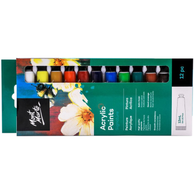 Mont Marte Acrylic Colors Paint Set 12 Colors 12 ml image