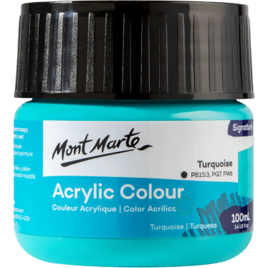 Mont Marte Acrylic Colour Paint Signature 100ml Turquoise image