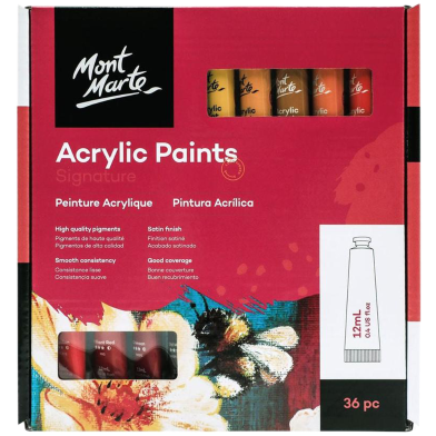 Mont Marte Acrylic Paints Set Signature 36pc x 12ml image