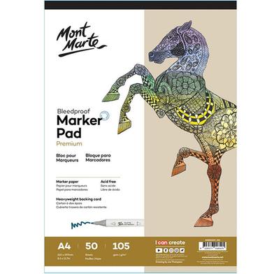 Mont Marte Bleedproof Marker Pad A4 50 Sheets image