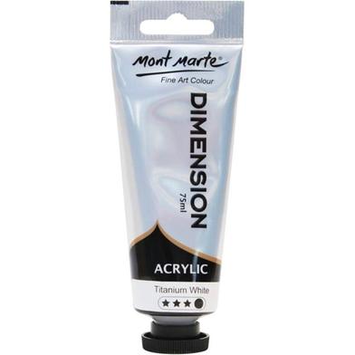 Mont Marte Fine Art Colour Dimension Acrylic 75 ml - Titanium White image