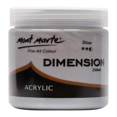 Mont Marte Dimension Acrylic Paint 250ml Pot - Silver image