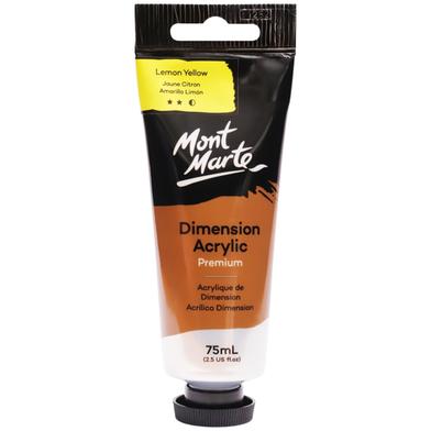 Mont Marte Dimension Acrylic Paint 75ml Tube - Lemon Yellow PMDA0005 image