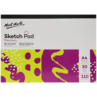 Mont Marte Discovery Sketch Pad White Paper A4 110gsm 30 Sheet image