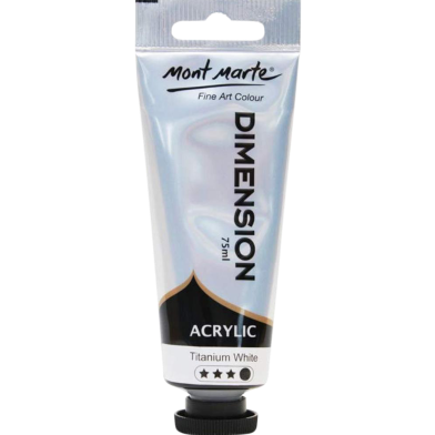 Mont Marte Fine Art Colour Dimension Acrylic 75 ml - Titanium White image