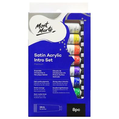 Mont Marte Intro Paint Set - Satin Acrylic Paint 8pc x 18ml image