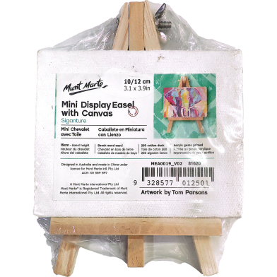 Mont Marte Mini Display Easel With Canvas 10/12 cm image