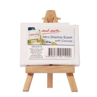 Mont Marte Mini Display Easel With Canvas - 6x8cm- 1pc image