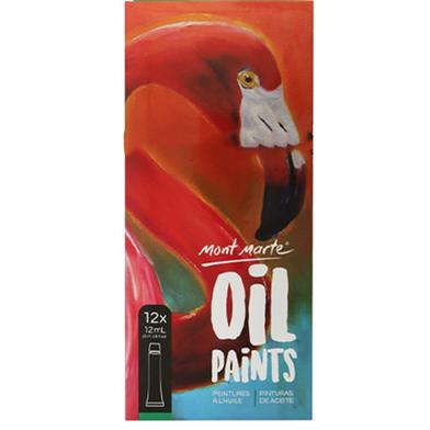Mont Marte Oil Color Paints 12pce x 12ml Colour Tubes for Artists image