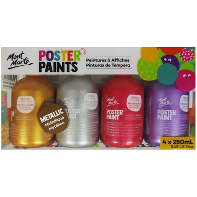 Mont Marte Poster Paint 250ml 4pc - Metallic image