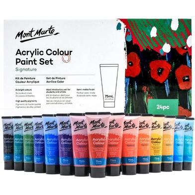 Mont Marte Signature Acrylic Color Paint Set, 24 Pcs (75ml) image