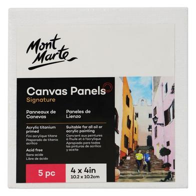 Mont Marte Signature Canvas Panel 4/4 - 10.2/10.2cm - 5pc image