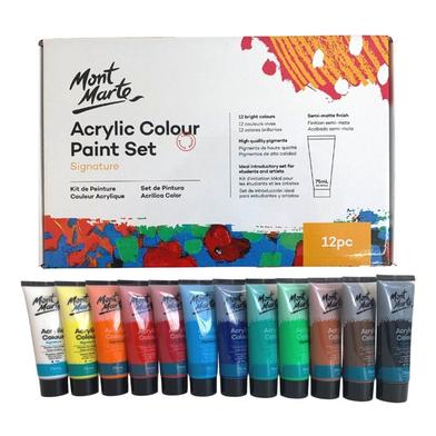 Mont Marte Signature Paint Set - Acrylic Paint 12pc x 75ml Tubes - MSCH1275  : Mont Marte 
