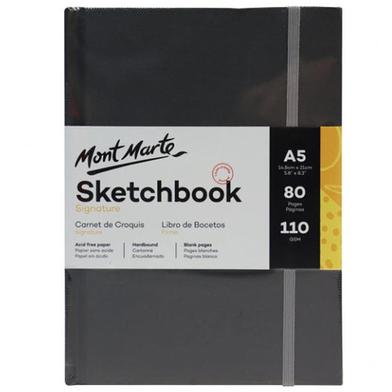 Mont Marte Signature Sketch Book - Hardbound A5 110gsm 80 Sheet image