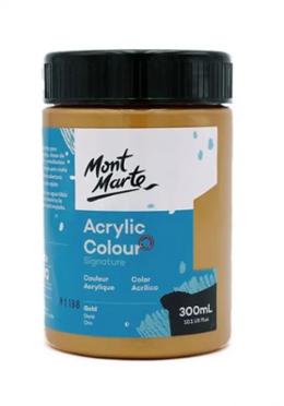 Mont Marte Studio Acrylic Paint 300ml - Gold image