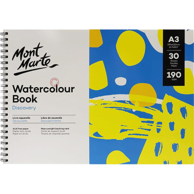 Mont Marte Watercolour Book A3 Size (30 Sheets) image