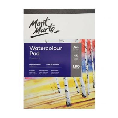 Mont Marte Watercolour Pad German Paper- A4(180gsm) 15 Sheet image
