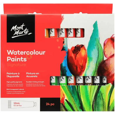 Mont Marte Watercolour Paints 24pc 12ml image