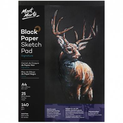 Mont marte Black Paper Sketch Pad - A4 image