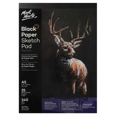 Mont marte Black Paper Sketch Pad A5 image