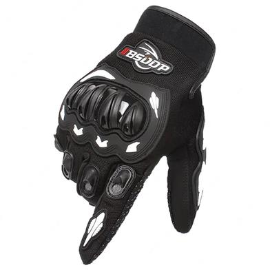 Motorcycle Racing Leather And Fabric Full Finger Gloves Bike Safety For Biker With Screen Touch Function image