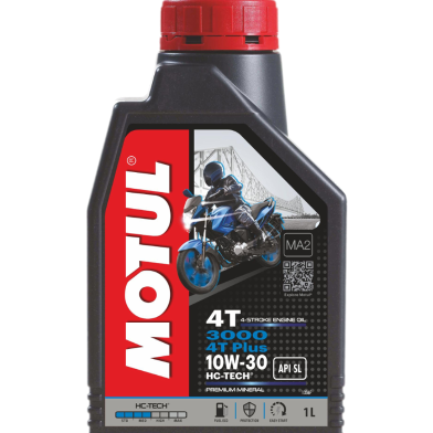 Motul 3000 4T Plus Mineral 10W30 Motor-Bike Engine Oil 1 Liter image