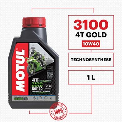 Motul 3100 4t Gold TechnoSynace 10w40 Motor-Cycle Engine Oil 1L image