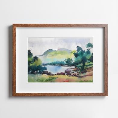 Mountain Watercolor - (20x16)inches image