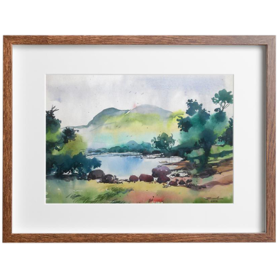 Mountain Watercolor - (20x16)inches image