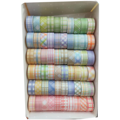 Multi Designs In Washi Decorative Tape 60 Pcs Box image