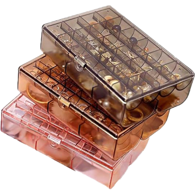 Multi Layer Portable Jewelry Storage Box - 2 Layer image