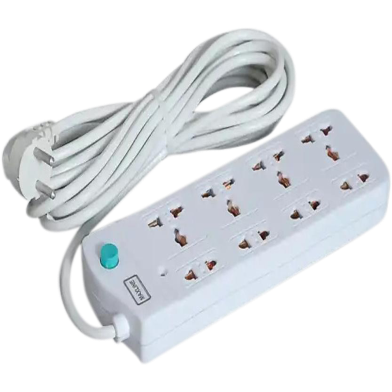 Multi Plug Maxline ML-2010 Multiplug 8 Port Extension Socket 20 Feet Cable image