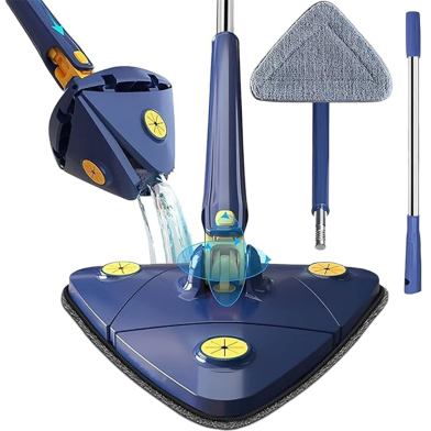 Multifunctional Triangle Mop 360 Degree With Long Handle For Wall Floor Bathroom Kitchen Ceiling image