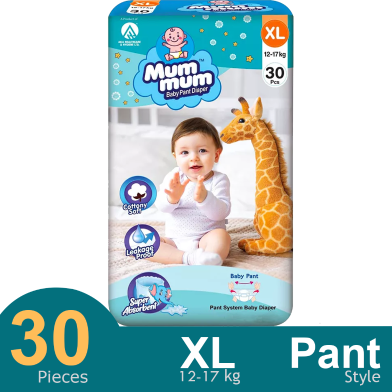 Mum Mum Pant ‍System Baby Diaper (XL Size) (12-17 kg) (30 Pcs) image