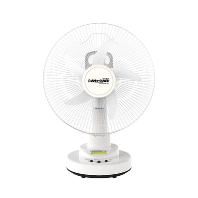 MyOne KL-3062 Rechargeable Table Fan With LED Light - White image