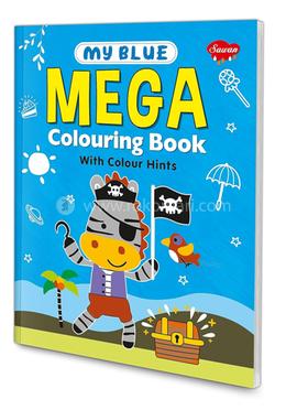 My Blue Mega Colouring book image