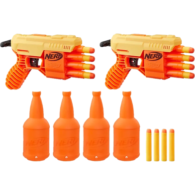 Nerf Alpha Strike Fang QS-4 Juego De Dos Blaster 18 Pcs Doble Objetivo image