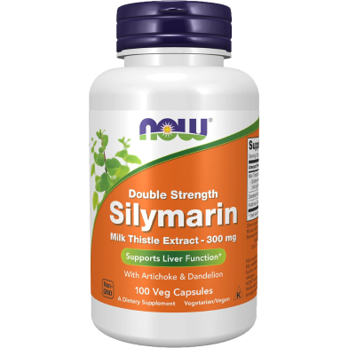 NOW Double Strength Silymarin 300 mg 100 Veg Capsules image