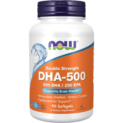 NOW Foods DHA-500 Double Strength 90 Softgels image